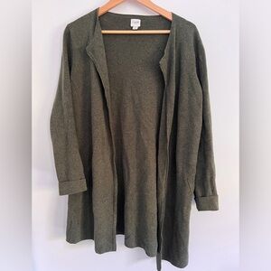 J Crew Green Heather Cardigan